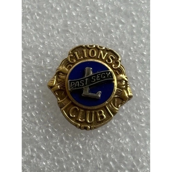 Vintage Lions Club‎ Pin Past Secretary Secy Pin 1/10 10K Gold Filled Approx 2g